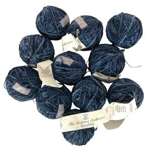 Knit One Crochet Too Soufflé Yarn 11 Balls Cotton Viscose Blue No 2672 Lot 205